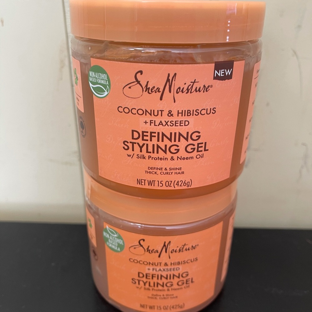 Shea Moisture Coconut & Hibiscus + Flaxseed Defining Styling Gel Bundle of (2)